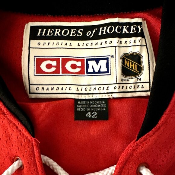 Bobby Hull 1957-58 Chicago Blackhawks CCM Heroes of Hockey Jersey Size 42 RARE - Picture 15 of 16